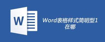 Word表格样式简明型1设置方法详解