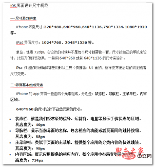 iOS界面设计尺寸规范 中文WORD版