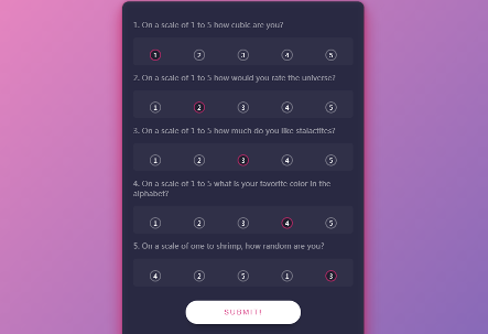 jQuery的单项选择题问卷调查表单代码