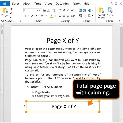 Word页码设置技巧：自动生成第X页共Y页