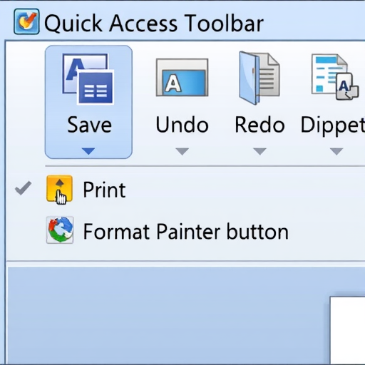 Word2007快速访问工具栏自定义方法详解