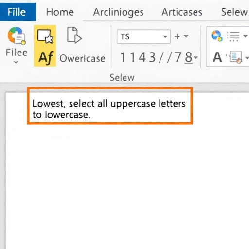 word中将所有的大写字母变成小写字母的方法