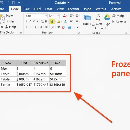 word冻结某一行怎么设置