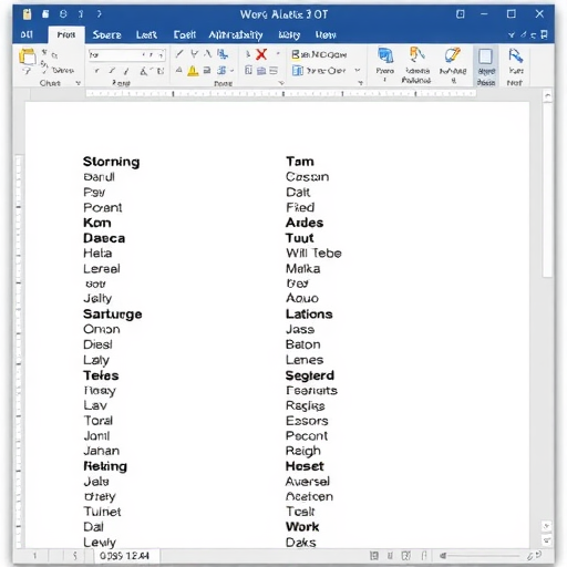 word怎么按首字母排序