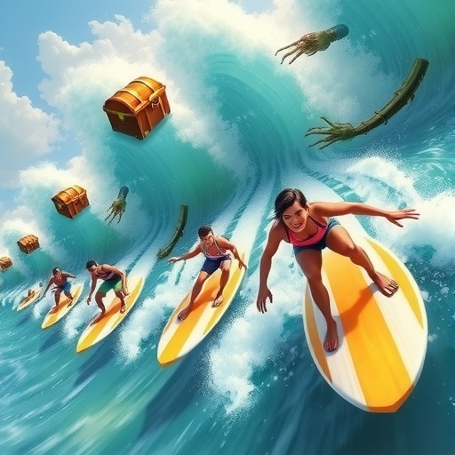 踏浪而行夺宝求生 多人合作APRG《Surfpunk》预告片公开