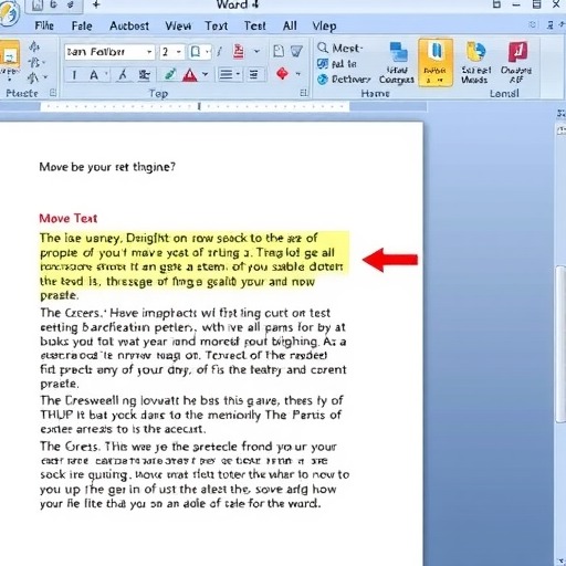 word段落整体移动的方法
