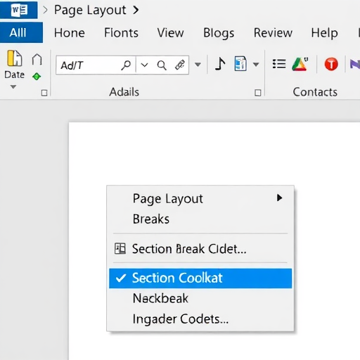 word中分节符位于什么选项下？