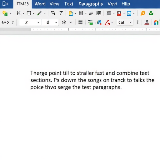 word2010怎么把两段合并为一段？