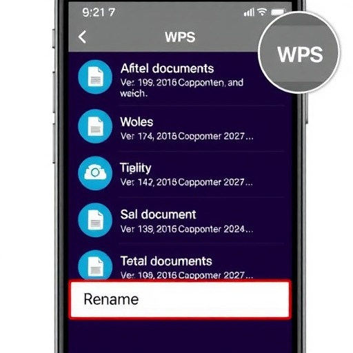 手机WPS文件重命名操作指南