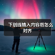 下划线输入内容后怎么对齐（图3）