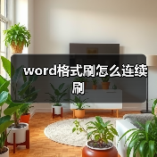 Word格式刷连续使用方法详解