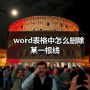 Word表格删除某根线方法详解