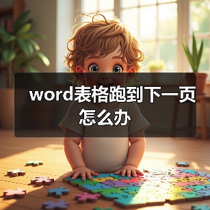 word表格跑到下一页怎么办（图3）