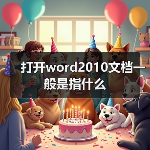 Word2010文档打开方法详解