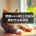 结束word的工作能采用的方法有哪些(图2) 结束word的工作能采用的方法有哪些(图2)