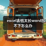 Excel表格太长Word放不下解决方法