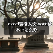 excel表格太长word放不下怎么办(图4) excel表格太长word放不下怎么办(图4)