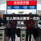 怎么单独设置某一页的页眉（图1）