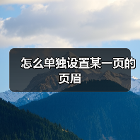 怎么单独设置某一页的页眉（图3）