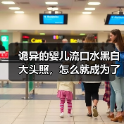 诡异的婴儿流口水黑白大头照,怎么就成为了网友摆烂专用表情包?(图4) 诡异的婴儿流口水黑白大头照,怎么就成为了网友摆烂专用表情包?(图4)