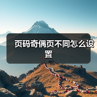 页码奇偶页不同怎么设置（图2）