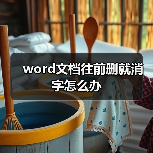 word文档往前删就消字怎么办（图2）