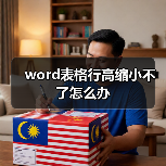 word表格行高缩小不了怎么办（图4）