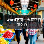 word下面一大段空白怎么办（图3）