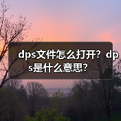 dps文件怎么打开？dps是什么意思？（图3）