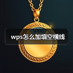 wps怎么加填空横线(图4) wps怎么加填空横线(图4)