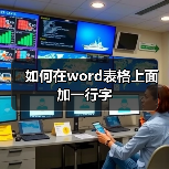 如何在Word表格上方添加文字方法详解