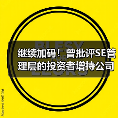继续加码!曾批评SE管理层的投资者增持公司股份(图2) 继续加码!曾批评SE管理层的投资者增持公司股份(图2)