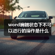 word编辑状态下不可以进行的操作是什么(图4) word编辑状态下不可以进行的操作是什么(图4)