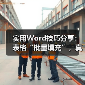 实用Word技巧分享：表格“批量填充”，真是高效呀！（图3）