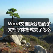 Word文档拆分后字体异常问题解决步骤