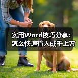 实用Word技巧分享:怎么快速输入成千上万个文字(图2) 实用Word技巧分享:怎么快速输入成千上万个文字(图2)