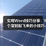 Word高效操作技巧提升办公效率