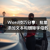 Word高效操作技巧：批量添加与清除文字