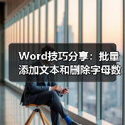 Word技巧分享：批量添加文本和删除字母数字技巧（图3）