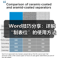 Word技巧分享:详解“制表位”的使用方法(图3) Word技巧分享:详解“制表位”的使用方法(图3)