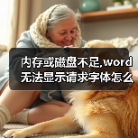 内存或磁盘不足,word无法显示请求字体怎么办（图4）