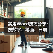 实用Word技巧分享：按数字、笔画、日期、拼音进行排序（图2）