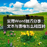 实用Word技巧分享：文本与表格怎么相互转换（图3）