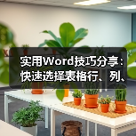 实用Word技巧分享：快速选择表格行、列、单元格、整个表格（图4）