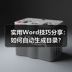 实用Word技巧分享：如何自动生成目录？（图4）