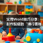 Word错行表格快速制作技巧