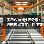 实用Word技巧分享：竖向选择文本、标注文本、朗读文档（图4）