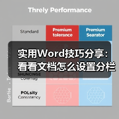 Word分栏设置技巧：分栏、分隔线与均匀排版