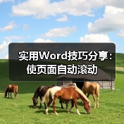 实用Word技巧分享：使页面自动滚动（图3）
