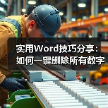 实用Word技巧分享:如何一键删除所有数字(图2) 实用Word技巧分享:如何一键删除所有数字(图2)